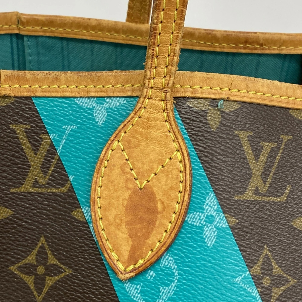 LOUIS VUITTON Brown Monogram Neverfull MM Tote Bag - Picture 10 of 11